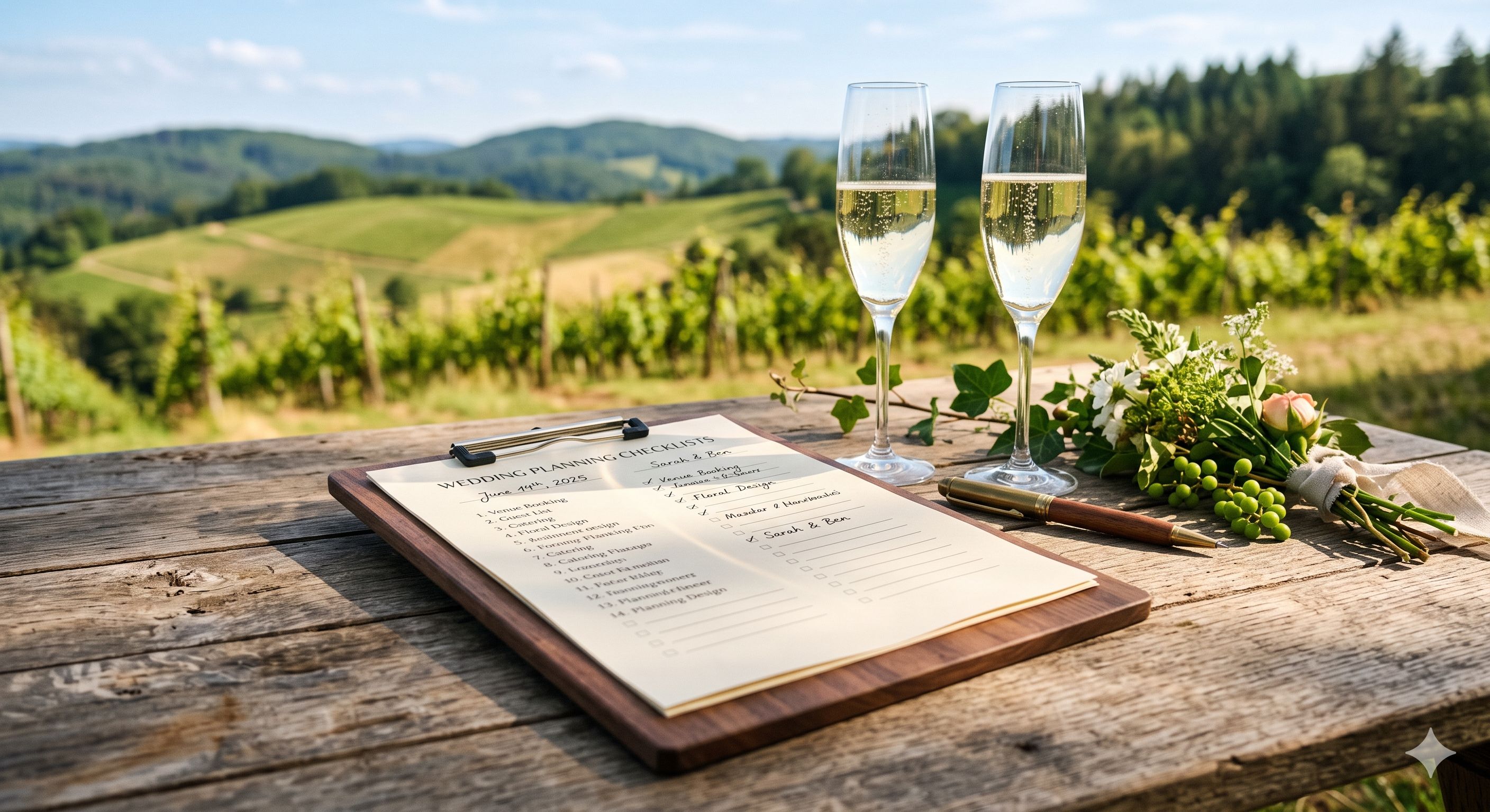 Detailverliebte Hochzeitsplanung im Schwarzwald-Weinberg